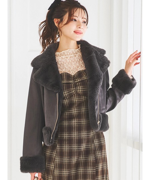 スエードファーライダースジャケット（ライダースジャケット）｜LUDIC