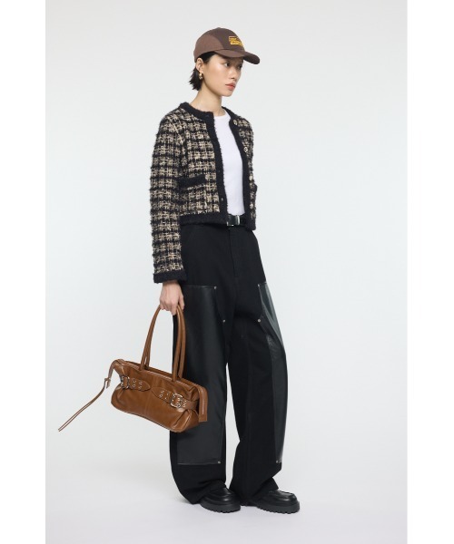 セール】COMPACT KNIT TWEED ジャケット（ノーカラージャケット