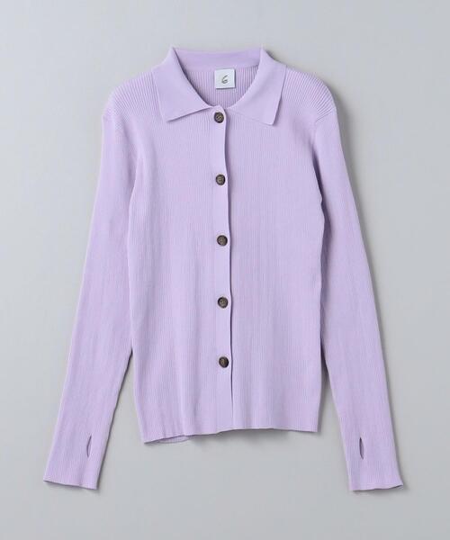 6（ロク）の「＜6(ROKU)＞リブシャツカーディガン 2024SS