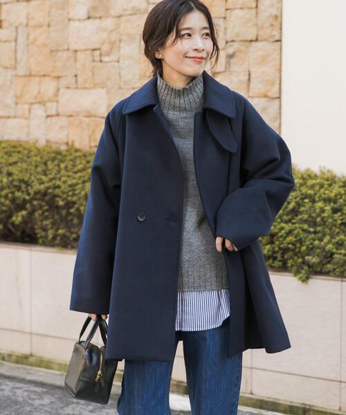 セール】【再入荷】『UR TECH』ミドル丈コート｜冬服/暖かい/吸光発熱