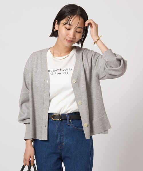 セール】ブライトフォルム Vネック ニット カーディガン（カーディガン