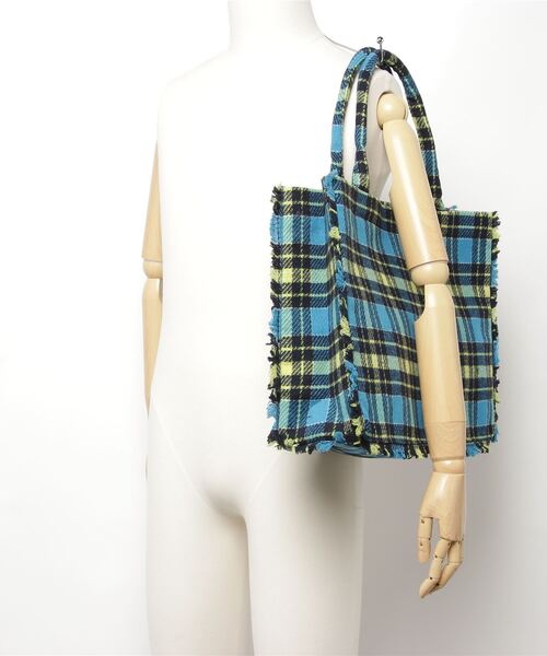 moyan ecri（モヤン エクリ）の「チェックラージトートバッグ（トート