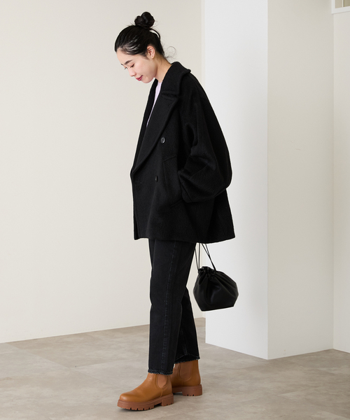 IENA（イエナ）の「モヘヤミックスシャギーショートコート（その他