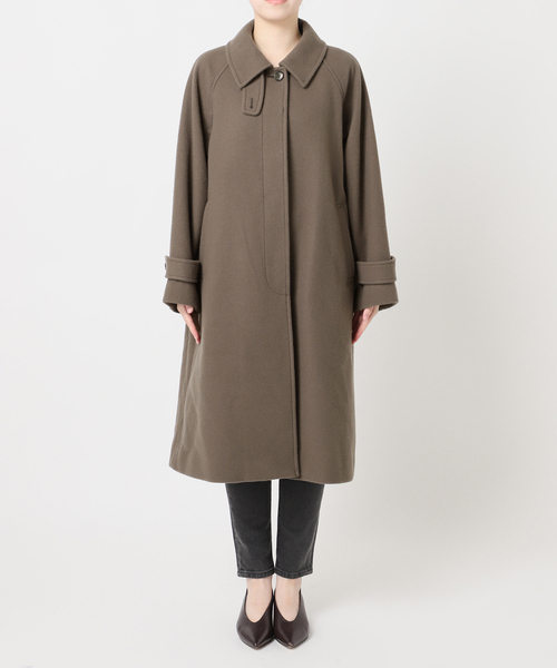 セール】尾州ウールスーパー100ステンカラーコート（ステンカラー