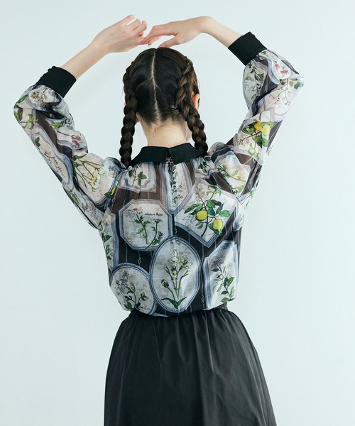 フラワーフレームプリントブラウス（シャツ/ブラウス）｜Audie a Muses