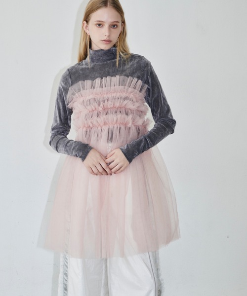 la belle Etude チュールボリュームフリルキャミソールチュニック J1U