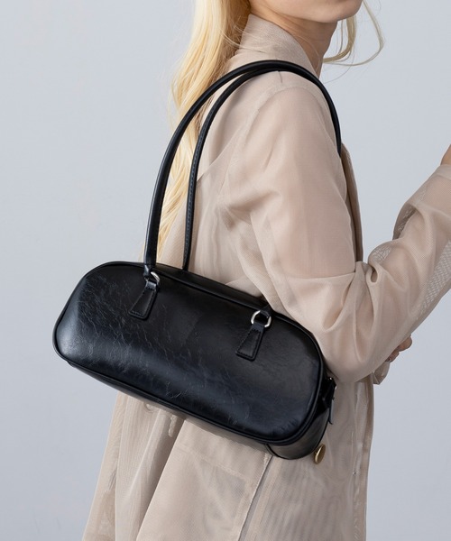 セール】【MAGASIN DE MODE Onjna】PUレザー ロングハンドルボストン