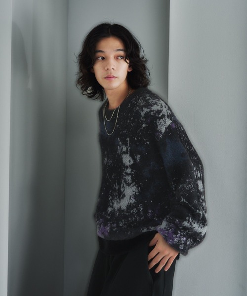 HARE（ハレ）の「ラメアブストラクトニットプルオーバー(HARE)（ニット