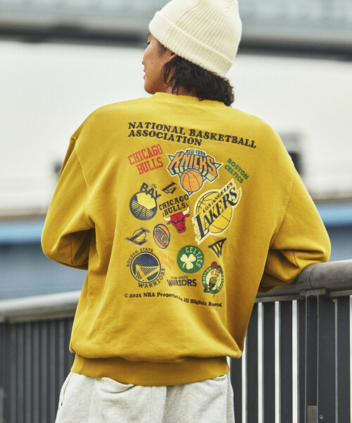 セール】NBA 別注ランダムチーム バックロゴ クルーネックスウェット