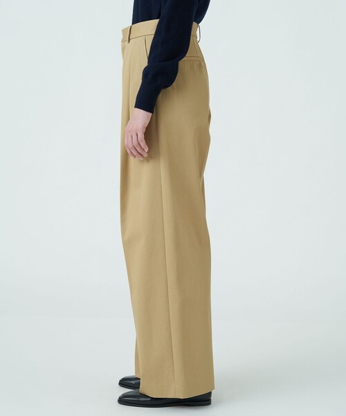 MACPHEE（マカフィー）の「□コットンチノ タックワイドパンツ