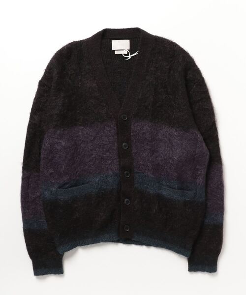 YOKE（ヨーク）の「YOKE/ヨーク/MOHAIR BORDER CARDIGAN（カーディガン