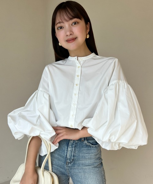セール】ボリュームスリーブブラウス（シャツ/ブラウス）｜anuans（ア