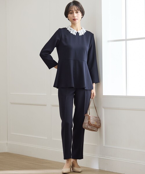 トリアセダブルジョーゼット パンツ（その他パンツ）｜23区 L