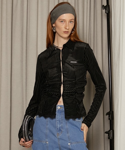 CITYSHOP（シティーショップ）の「VELVET OVER シャツ ブラウス VELVET