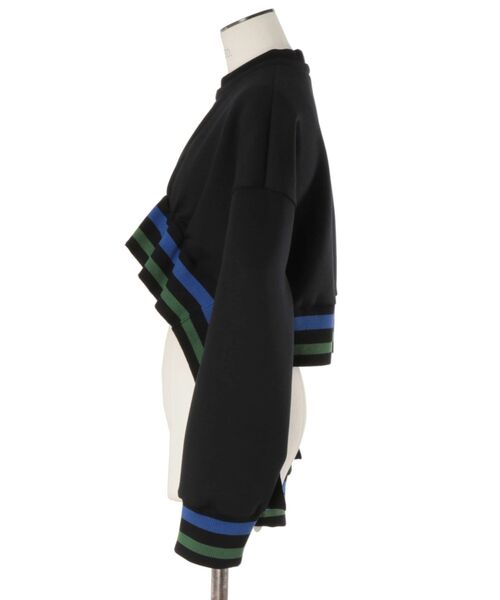 UN3D.（アンスリード）の「リブコンビショートトップ（スウェット