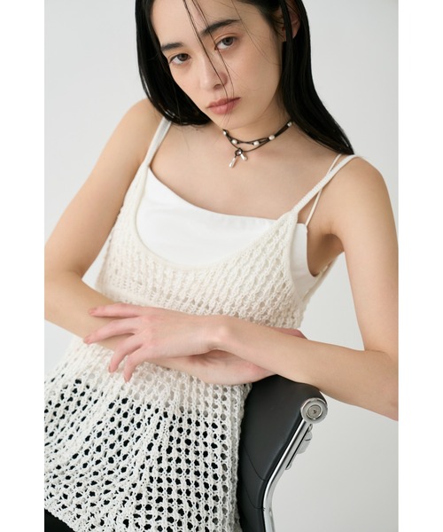 MIESROHE（ミースロエ）の「ﾒｯｼｭﾆｯﾄﾋﾞｽﾁｪ（ニット/セーター）」 - WEAR