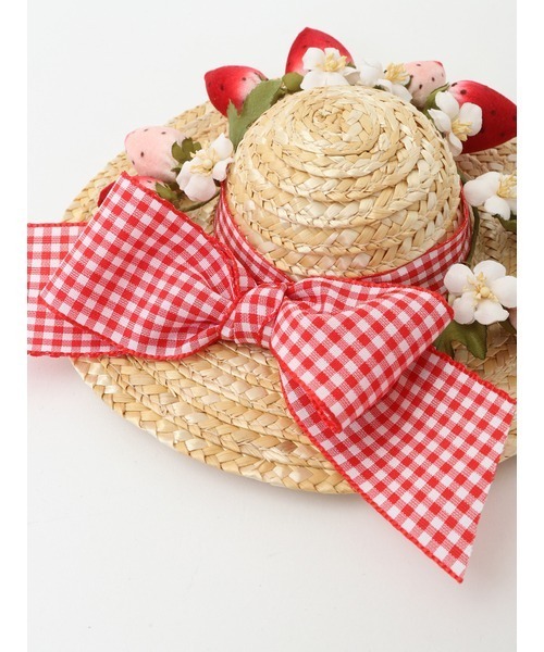 ピンクハウス❤️【未使用】麦わら帽子といちごのコサージュ❤️ PINK