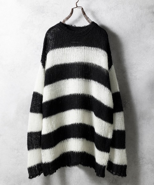 NUMBER (N)INE（ナンバーナイン）の「MOHAIR MESH WIDE STRIPED KNIT