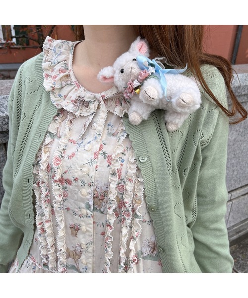 PINK HOUSE（ピンクハウス）の「ひつじぬいぐるみコサージュ（ブローチ