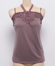 axes femme（アクシーズファム）の「レースホルターネックキャミ