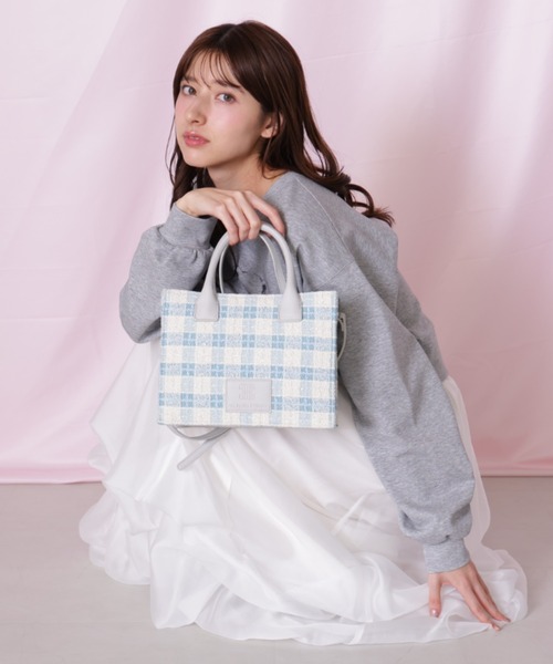 ツイードチェックトート（トートバッグ）｜JILL by JILL STUART