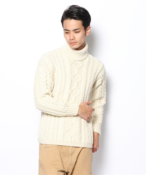 SHIPS（シップス）の「GUERNSEY WOOLLENS: タートルネック アラン