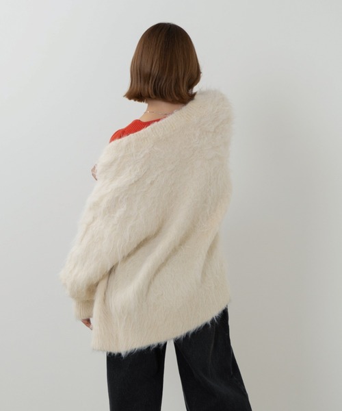 shaggy knit cardigan（シャギーニットカーディガン）（カーディガン