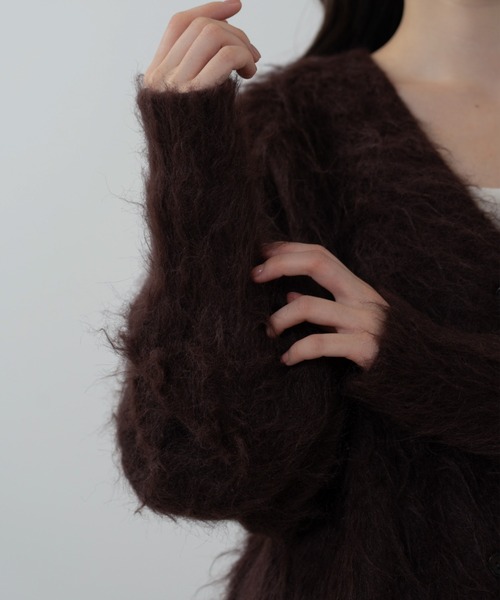 shaggy knit cardigan（シャギーニットカーディガン）（カーディガン