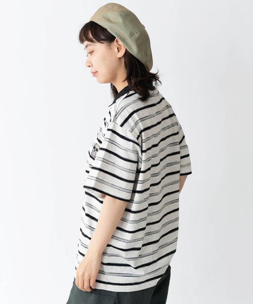 ブルドッグ刺繍ボーダーポロシャツ | ジムマスター（gym master）公式通販