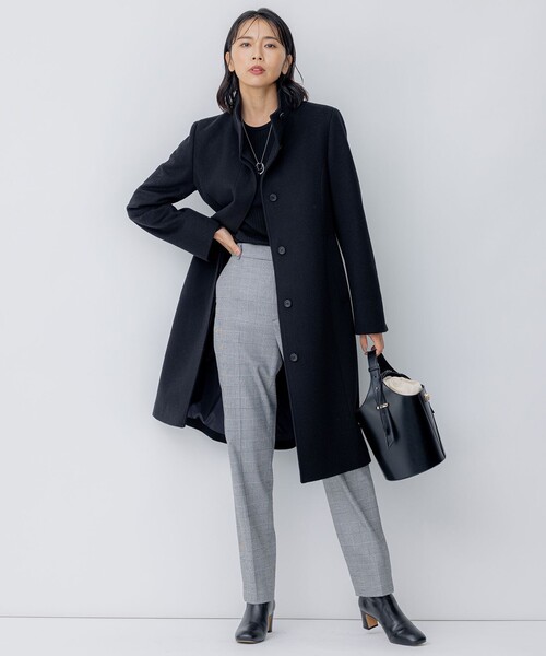 ウールカシミヤビーバー スタンドカラー コート（その他アウター）｜23