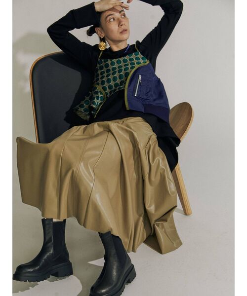 訳あり＊UN3D.【定価3.7万】ジャカードミックスキャミソール 訳あり