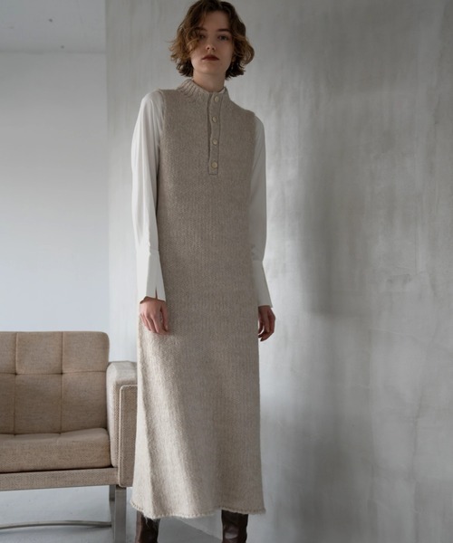 WILLFULLY（ウィルフリー）の「2piece mix color maxi knit OP