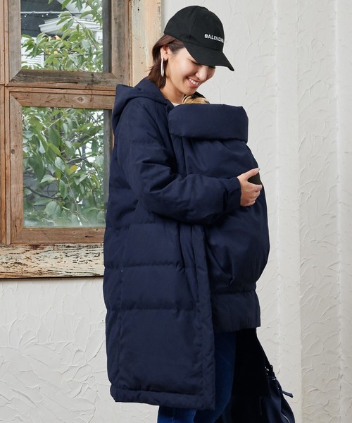 SweetMommy（スウィートマミー）の「ママパパ兼用 ロング 中綿コート