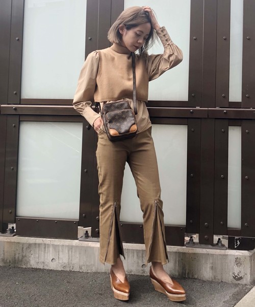 Ameri（アメリ）の「MINI KNIT DOCKING SHIRT（シャツ/ブラウス）」 - WEAR