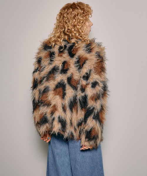 MAISON SPECIAL（メゾンスペシャル）の「Shaggy Leopard Knit Cardigan
