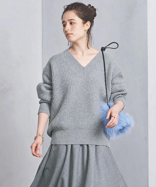 UNITED ARROWS（ユナイテッドアローズ）の「UWSC アゼ Vネック ニット
