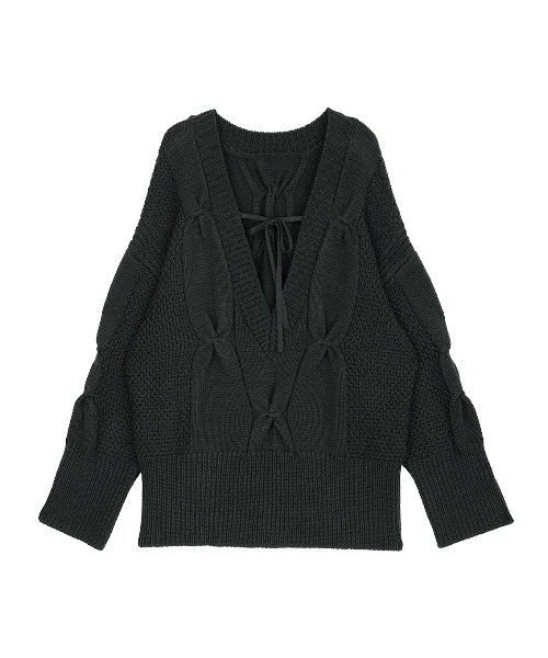 Ameri（アメリ）の「UND 2WAY CABLE BIG BIG KNIT TOP（ニット