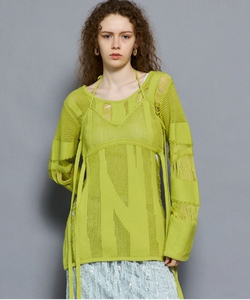 MAISON SPECIAL（メゾンスペシャル）の「Random Mesh Knit Tops