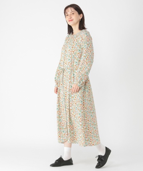 セール】小花プリントワンピース[プチ・プラスサイズあり]（ワンピース