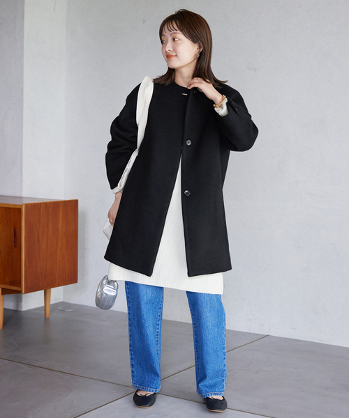 SLOBE IENA（スローブイエナ）の「ウールダブルモッサ ノーカラー