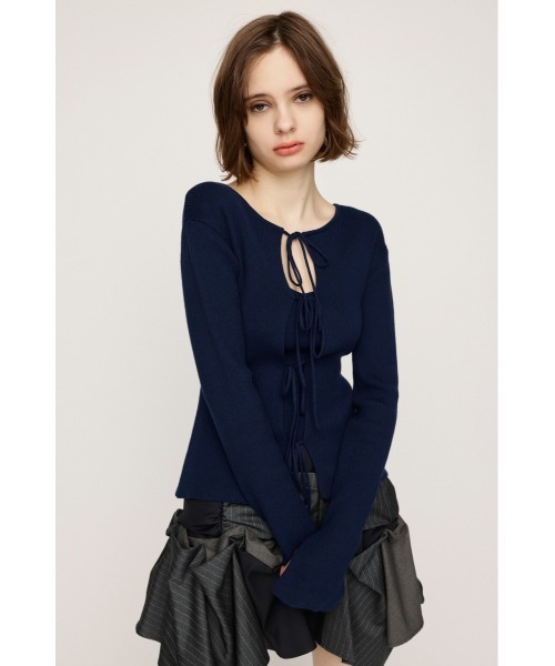 SLY（スライ）の「【キャミ付き】MANYWAY RIBBON KNIT TOPS