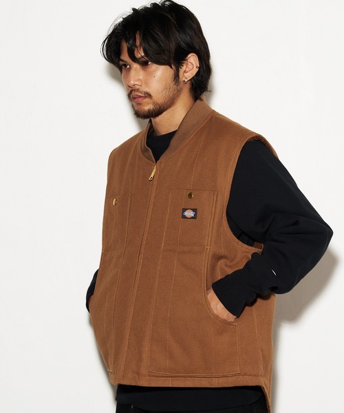 セール】【Dickies】INSULATED DUCK VEST / デッィキーズ コットン