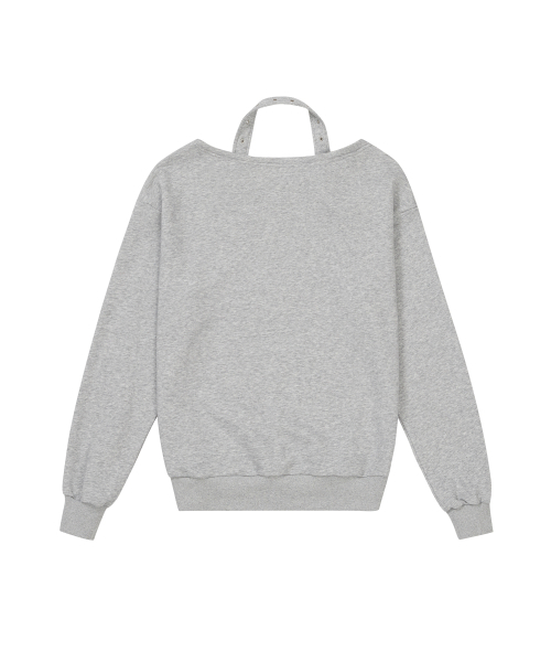 129 バックルオフショルダースウェットメランジ（スウェット）｜ILLIGO