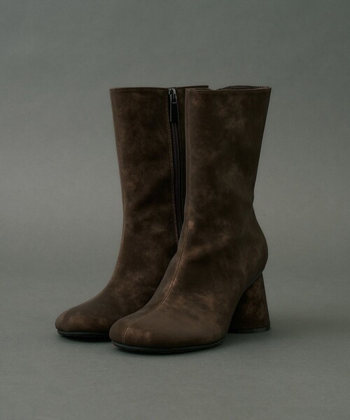 セール】Cone Heel Round Boots｜美脚見え/細見え/歩きやすい/春服