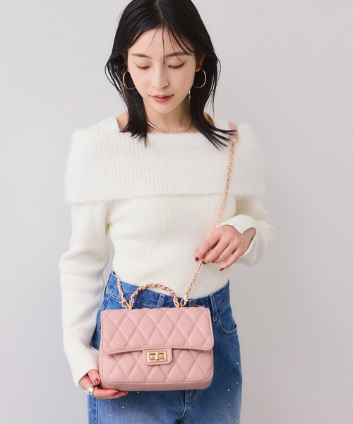 セール】チェーンハンドルキルティングショルダーバッグ/2WAY・一部WEB