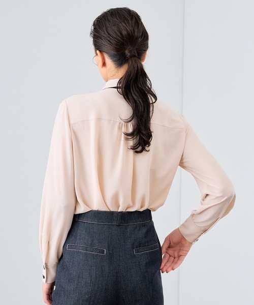 ANAYI（アナイ）の「ジョーゼットラッフルボウタイ ブラウス（シャツ