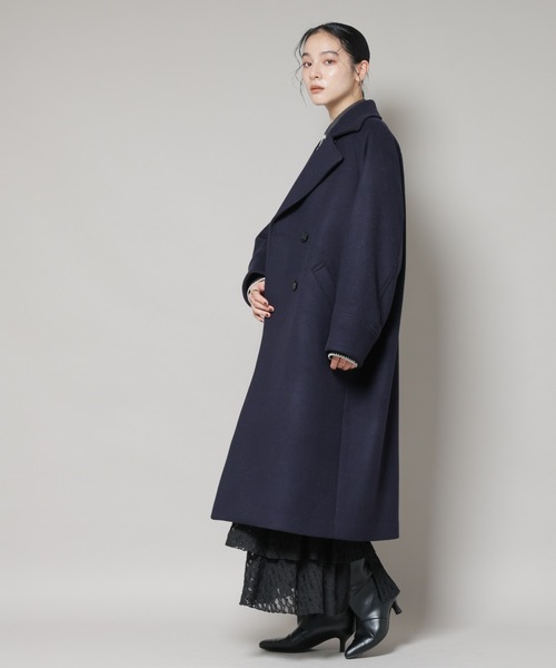 セール】WooLoop コクーンダブルコート（チェスターコート）｜NANO