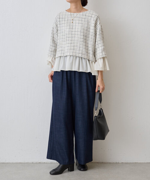 BEARDSLEY（ビアズリー）の「ツイードコンビプルオーバー（シャツ