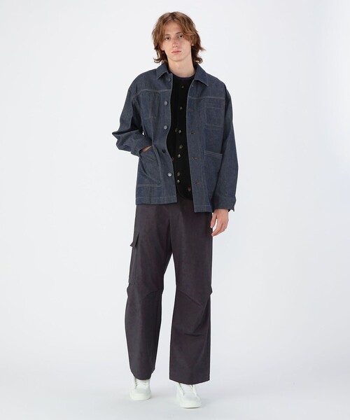 CABaN コットンカシミヤ フラワーエンブロイダリー クルーネックベスト