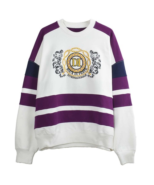 ROUXDI PERFE ルゥディパフィー]フロント刺繍復刻デザイントレーナー